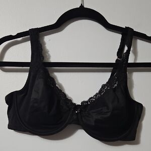 Soma Black Lace Accent Lined Underwire Bra Size 34C